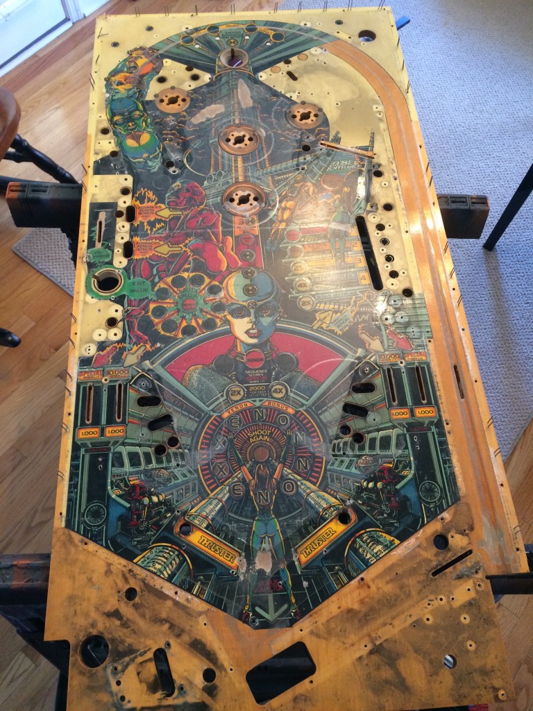 original playfield stripped